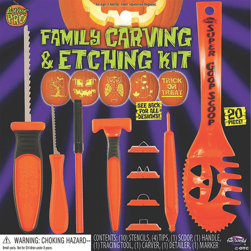 Pumpkin Carving Set with Etching Kit | Halloween Decoration