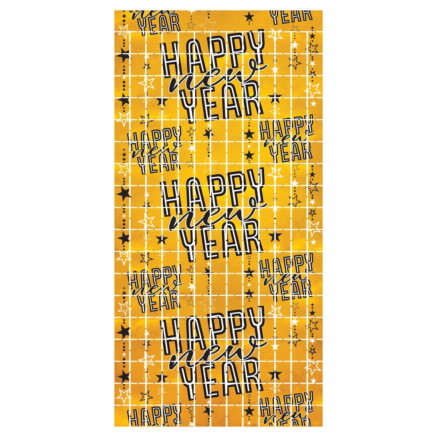 Beistle Happy New Year Metallic Square Curtain - New Years | Party Supply