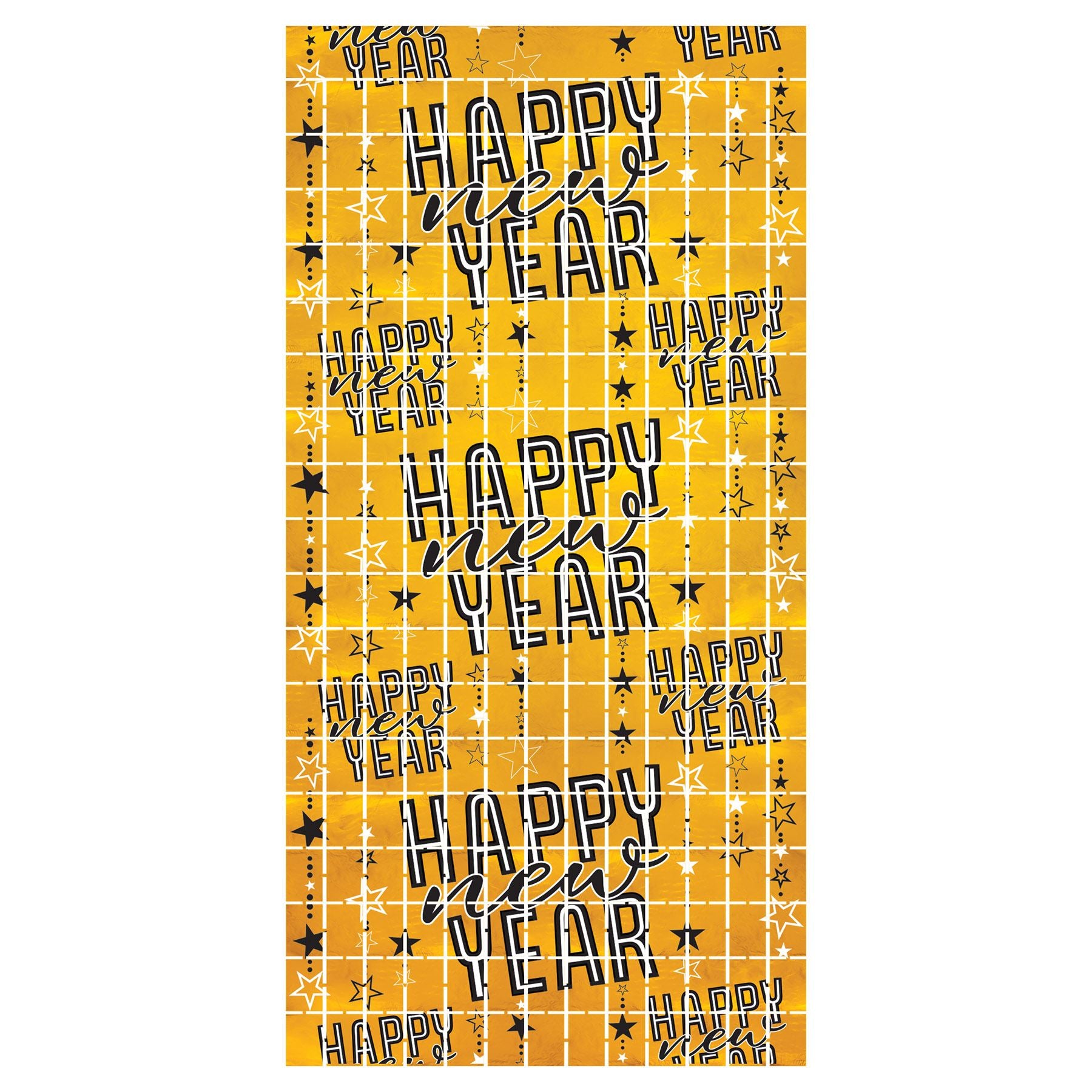 Beistle Happy New Year Metallic Square Curtain - New Years | Party Supply