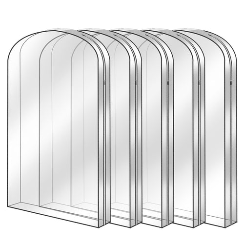 5 Pack 40In Garment Bag for Hanging Clothes Dustproof Waterproof Hanging