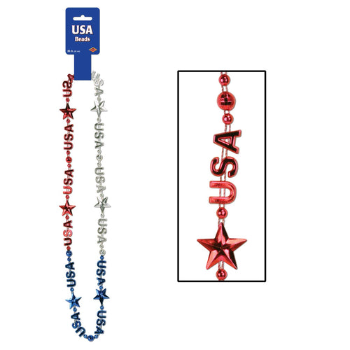 Beistle USA Beads-Of-Expression - Patriotic | Party Supply | Decoration