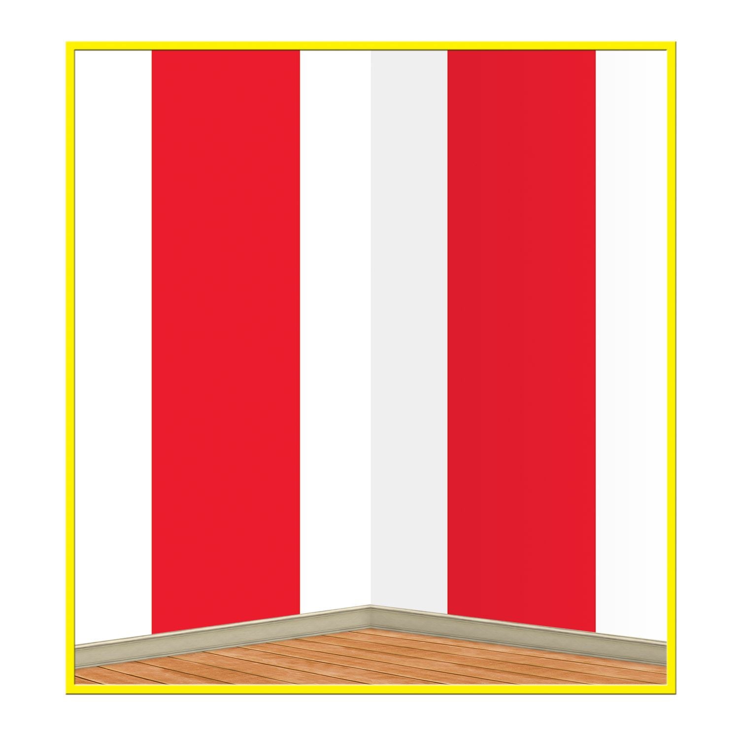 Beistle Red & White Stripes Backdrop - Circus | Party Supply | Decoration