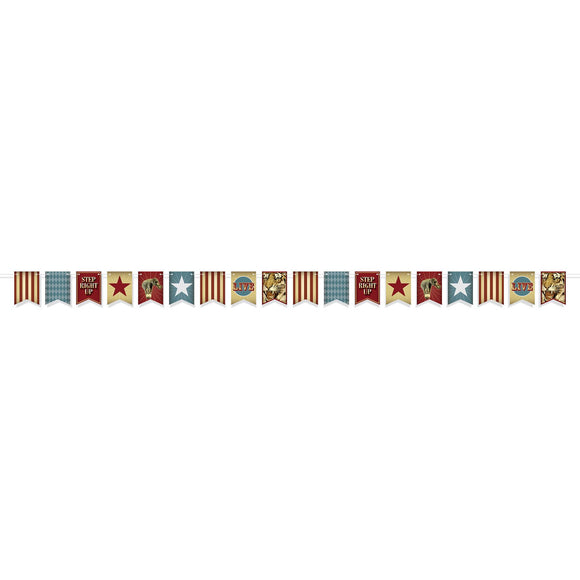 Beistle Vintage Circus Streamer 6 in  x 12' (1/Pkg) Party Supply Decoration : Vintage Circus