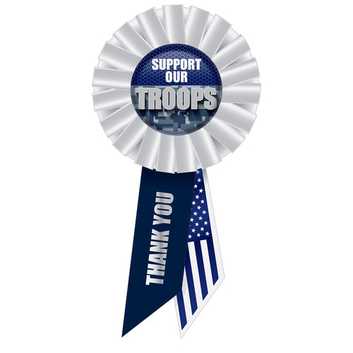 Beistle Support Our Troops Rosette - Patriotic | Party Supply | Decoration