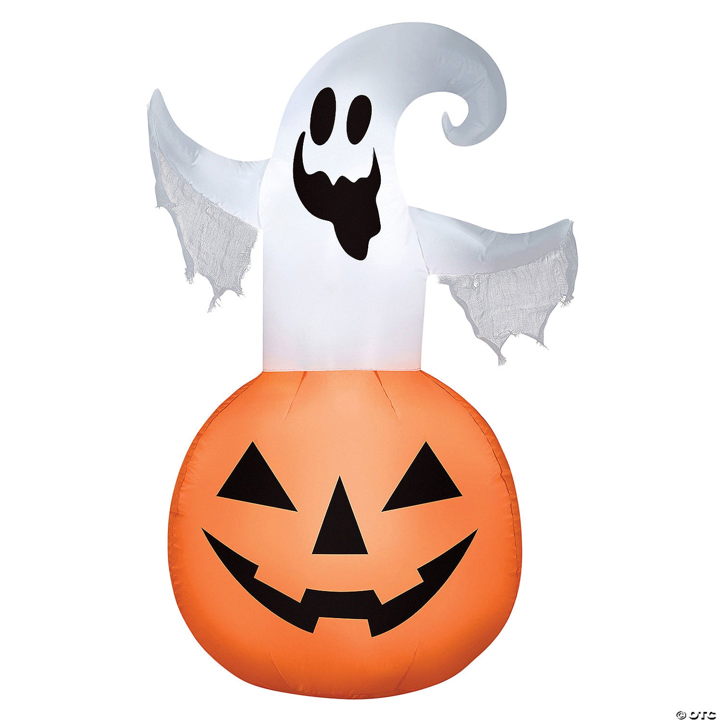 53" Blow-Up Inflatable Ghost Jack-O'-Lantern With Built-In Led Lights Outdoor Yard Decoration