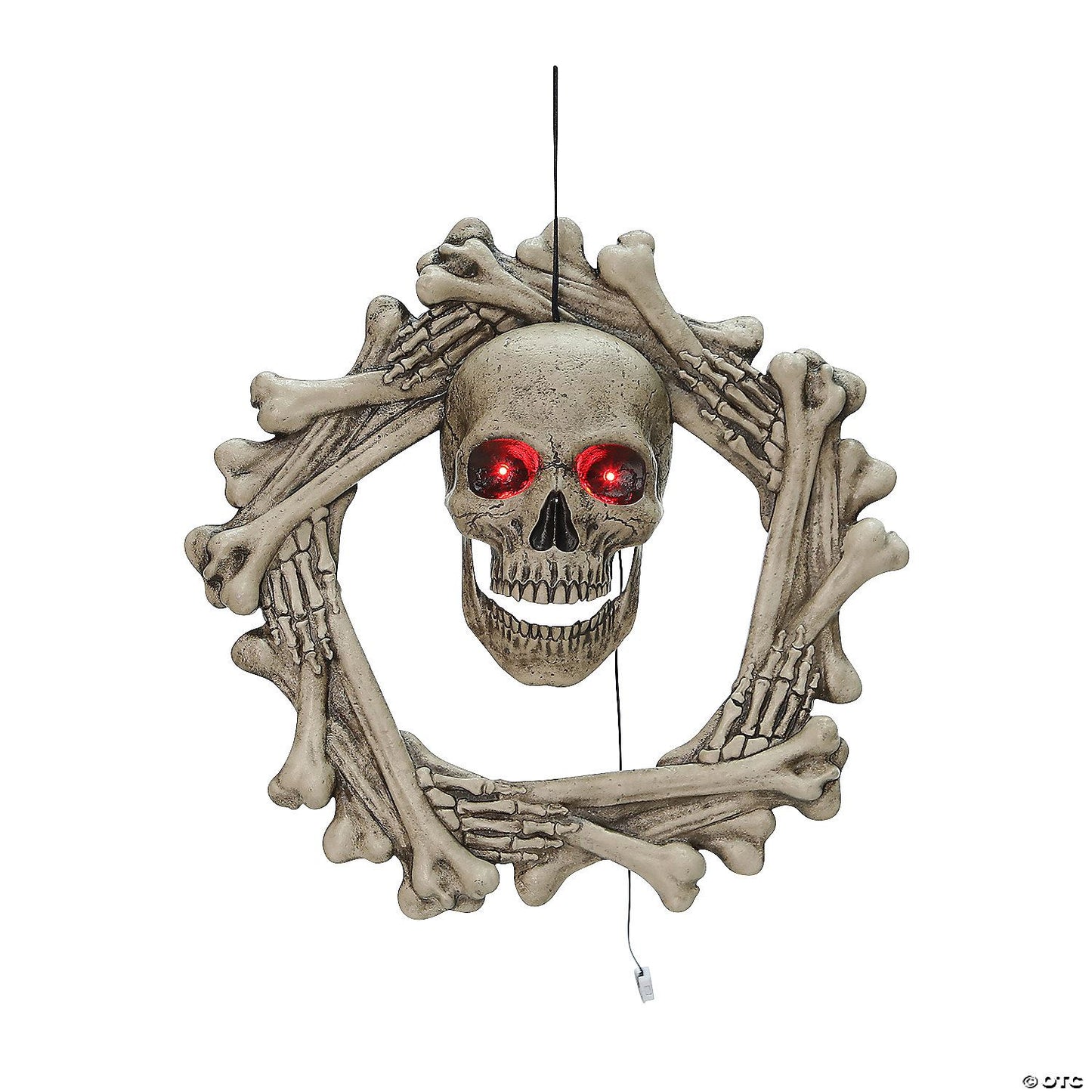 18" Bone Wreath Animated Halloween Décor