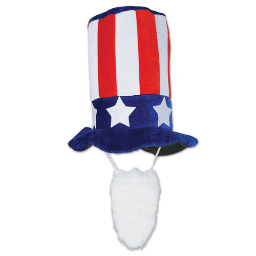 Beistle Plush Patriotic Hat w/Beard | Party Supply | Decoration