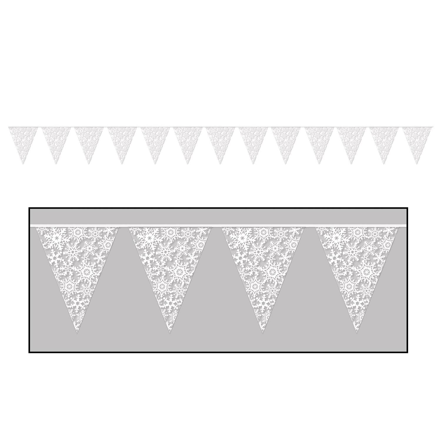 Beistle Snowflake Pennant Banner - Christmas/Winter | Party Supply