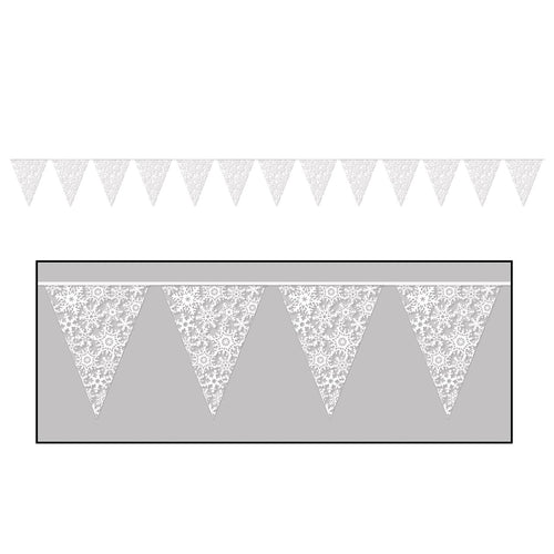 Beistle Snowflake Pennant Banner - Christmas/Winter | Party Supply