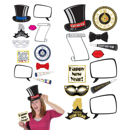 Beistle New Year Photo Fun Signs - New Years | Party Supply | Decoration