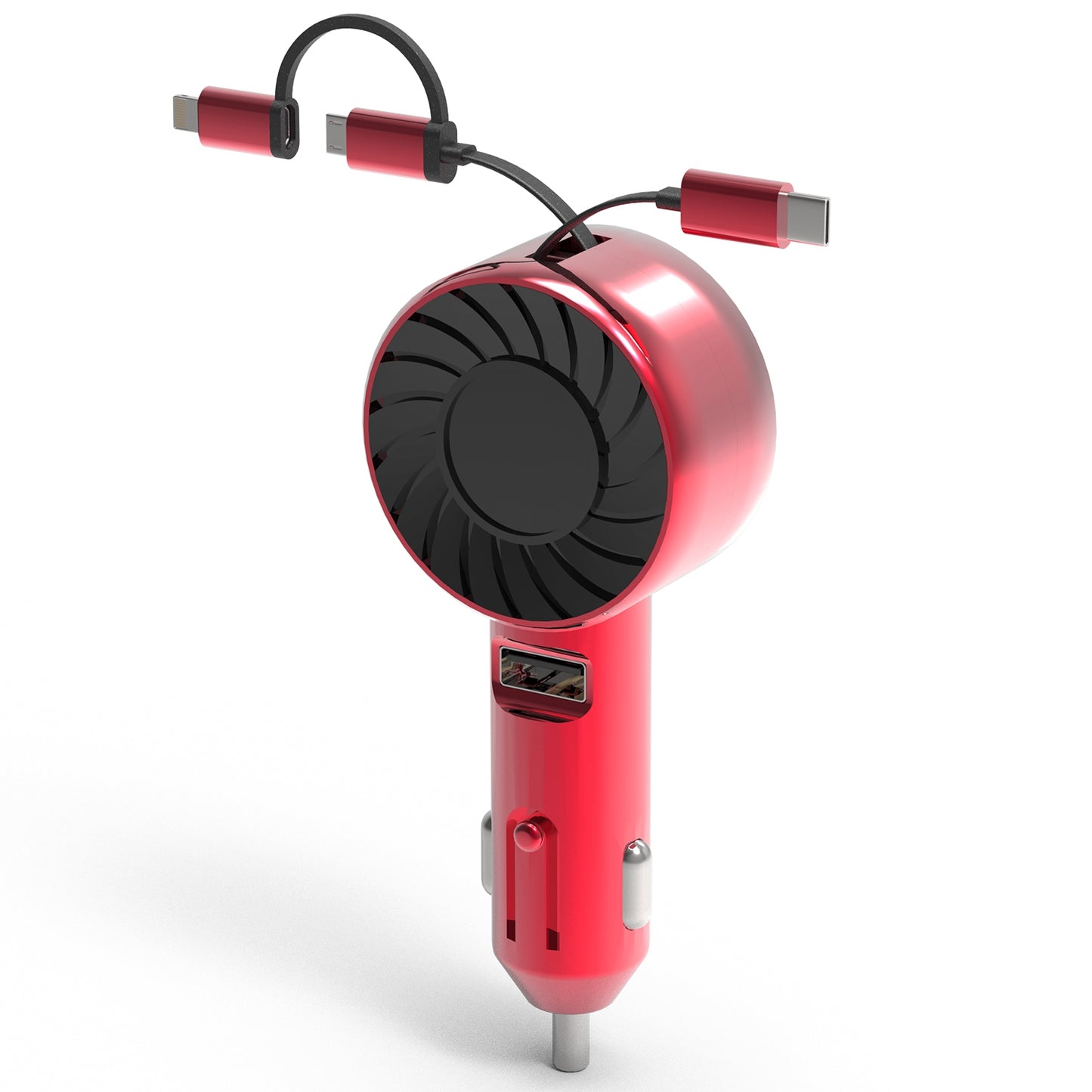 21W 3 In 1 Retractable Car Charger Fast Car Charger Mini Car Phone Charger with