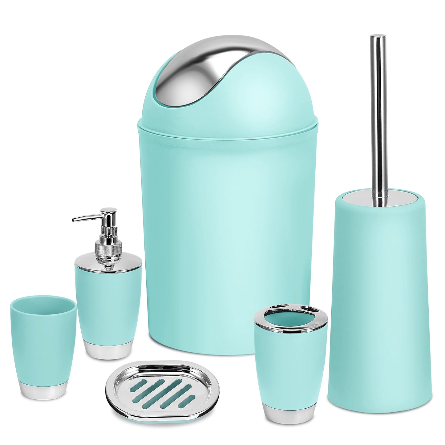 Bathroom Accessories Set 6 Pcs Bathroom Set Ensemble Complete Soap Dispenser