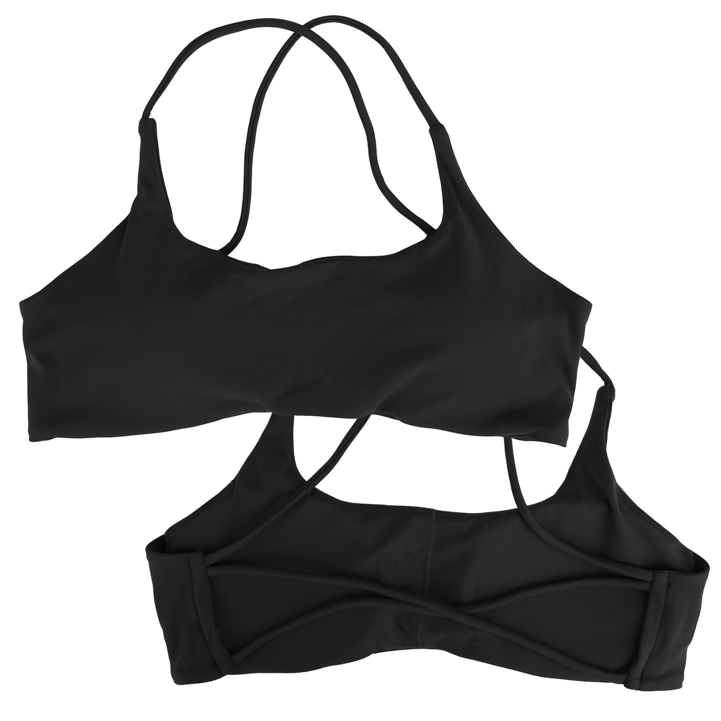 Women Cross Back Sport Bras Padded Strappy Crop Open Back Low Impact Bras Sexy