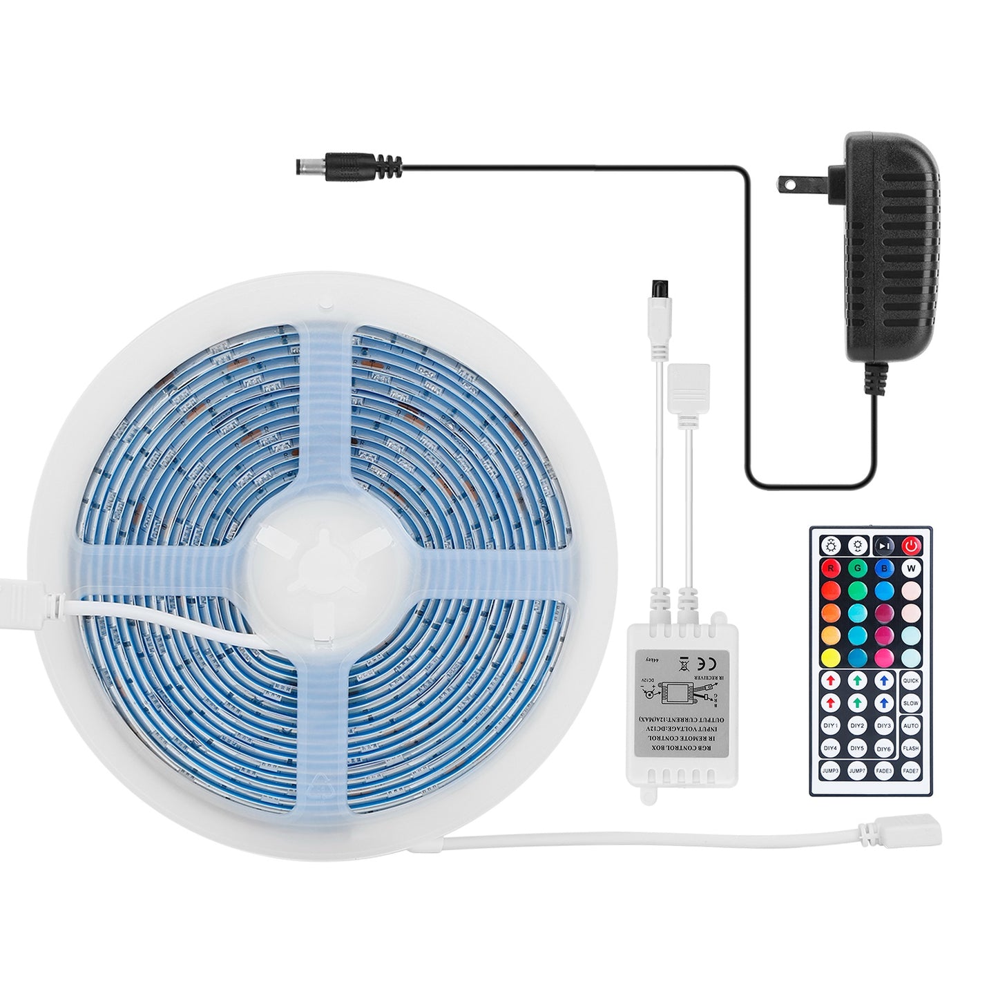 LED Strip Lights 16.4FT 150 LEDs RGB Color Changing Lamp IP65 Waterproof 5050