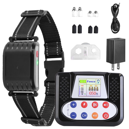 990FT Range Dog Wireless Fence Remote Training Collar IPX6 Waterproof Receiver