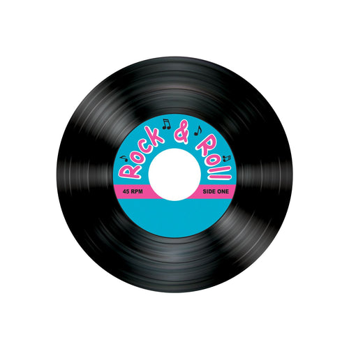 Beistle Rock and Roll Record Coasters - 50's/Rock & Roll | Party Supply