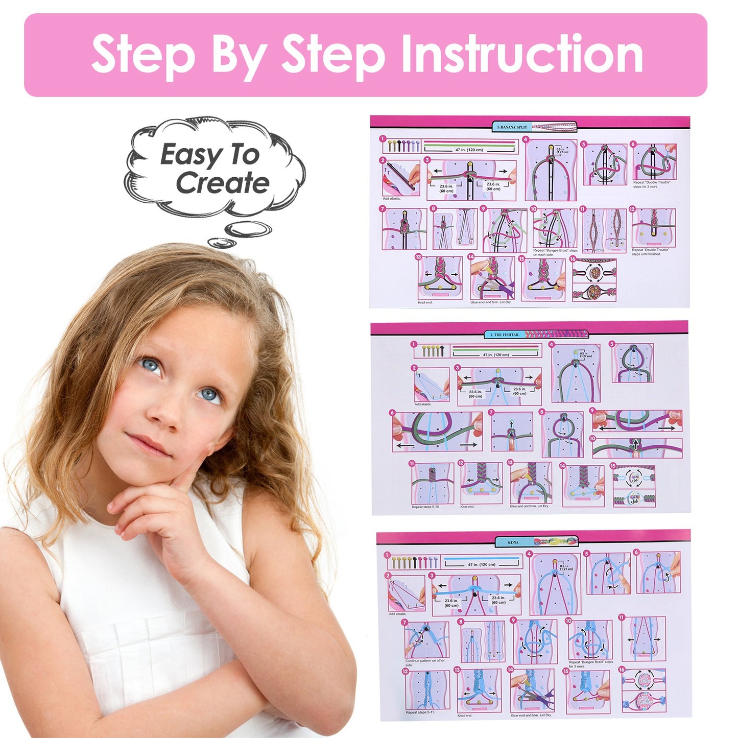 Bracelet Making Kit DIY Arts and Crafts Toys Kids Travel Activity Set Birthday