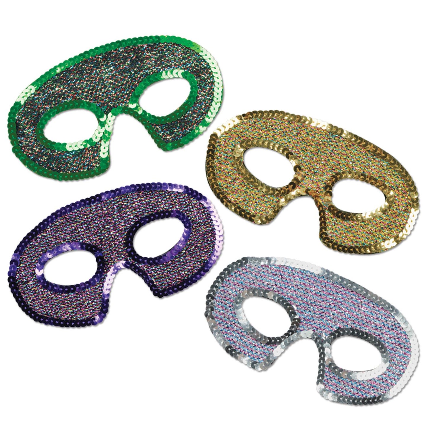Beistle Sequin-Lame' Half Mask - Mardi Gras | Party Supply | Decoration
