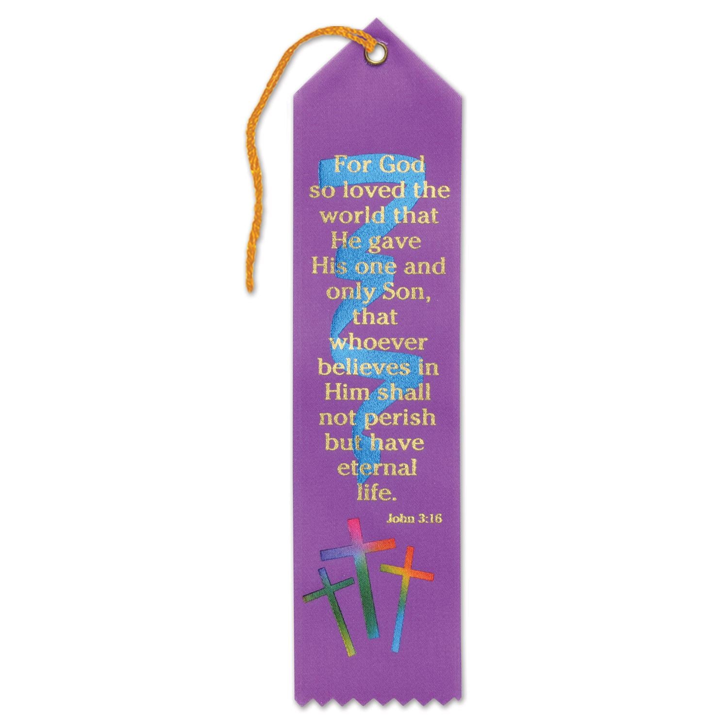 Beistle For God So Loved The World Ribbon - Religious | Party Supply