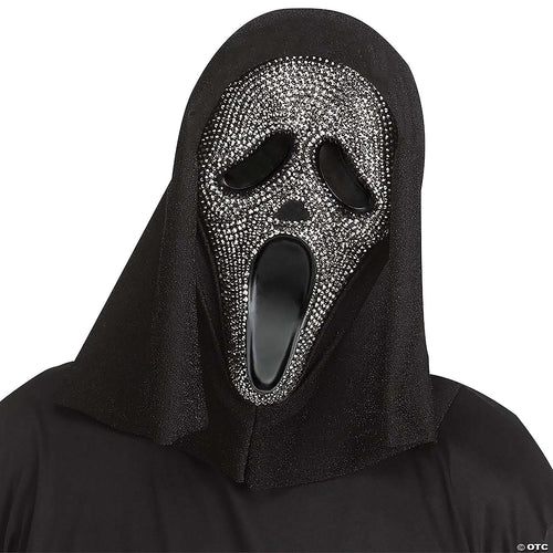 Adults Scream Ghostface Mask with Crystal Stones | Halloween Decoration