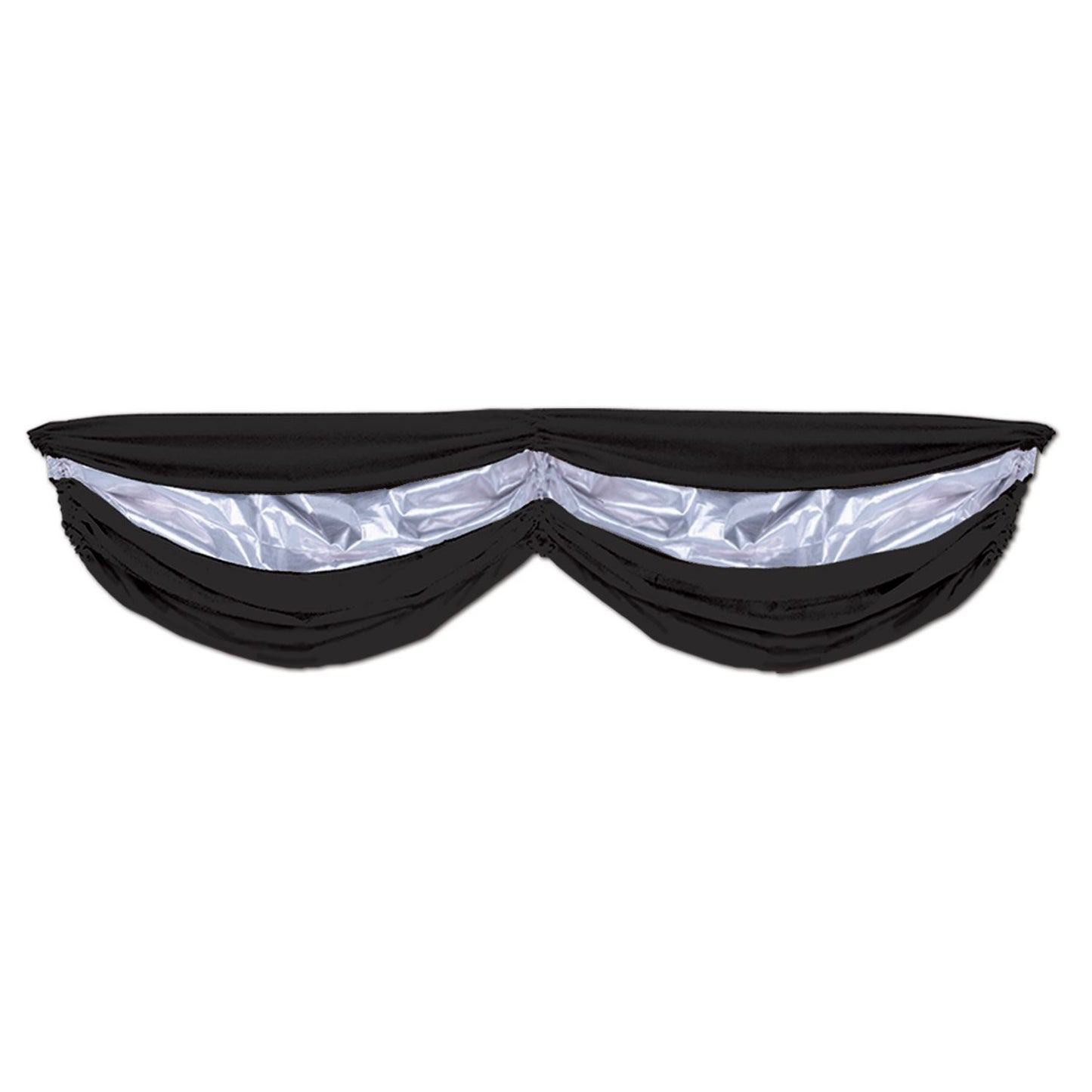 Beistle Black and Silver Fabric Bunting - Awards Night | Party Supply
