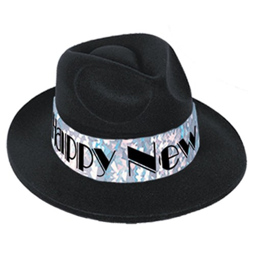Beistle Swingin Black and Silver New Year Fedora - New Years | Party Supply