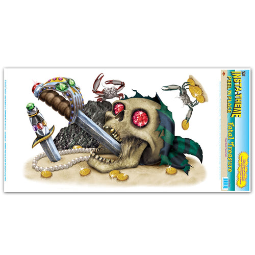Beistle Fatal Treasure Peel 'N Place - Pirate | Party Supply | Decoration