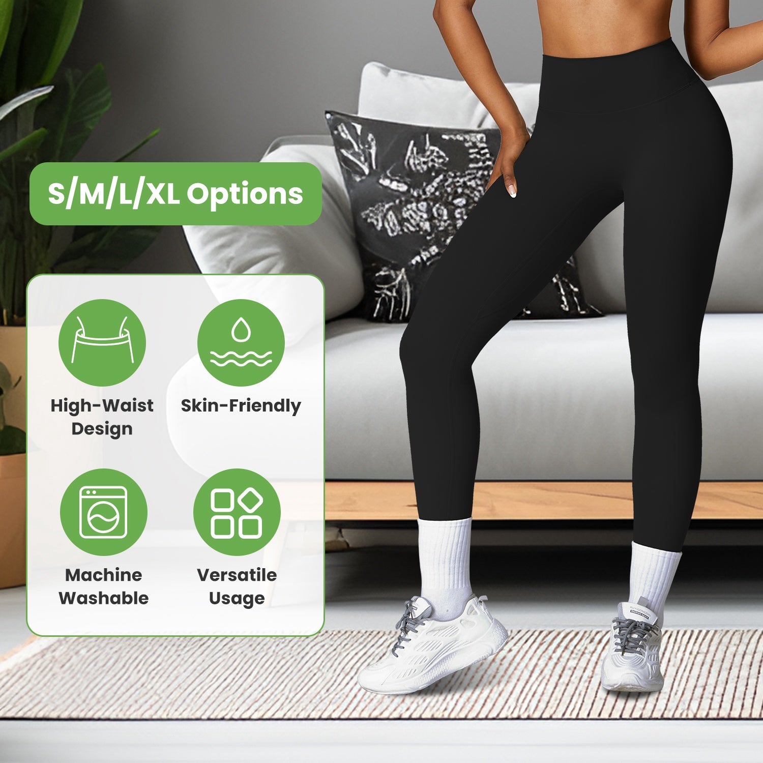 Women s High Waist Workout Leggings Tummy Control Compression Yoga Tight Pants