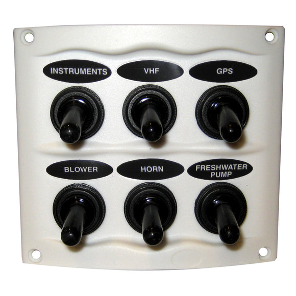 BEP Waterproof Panel - 6 Switches - White [900-6WPW]