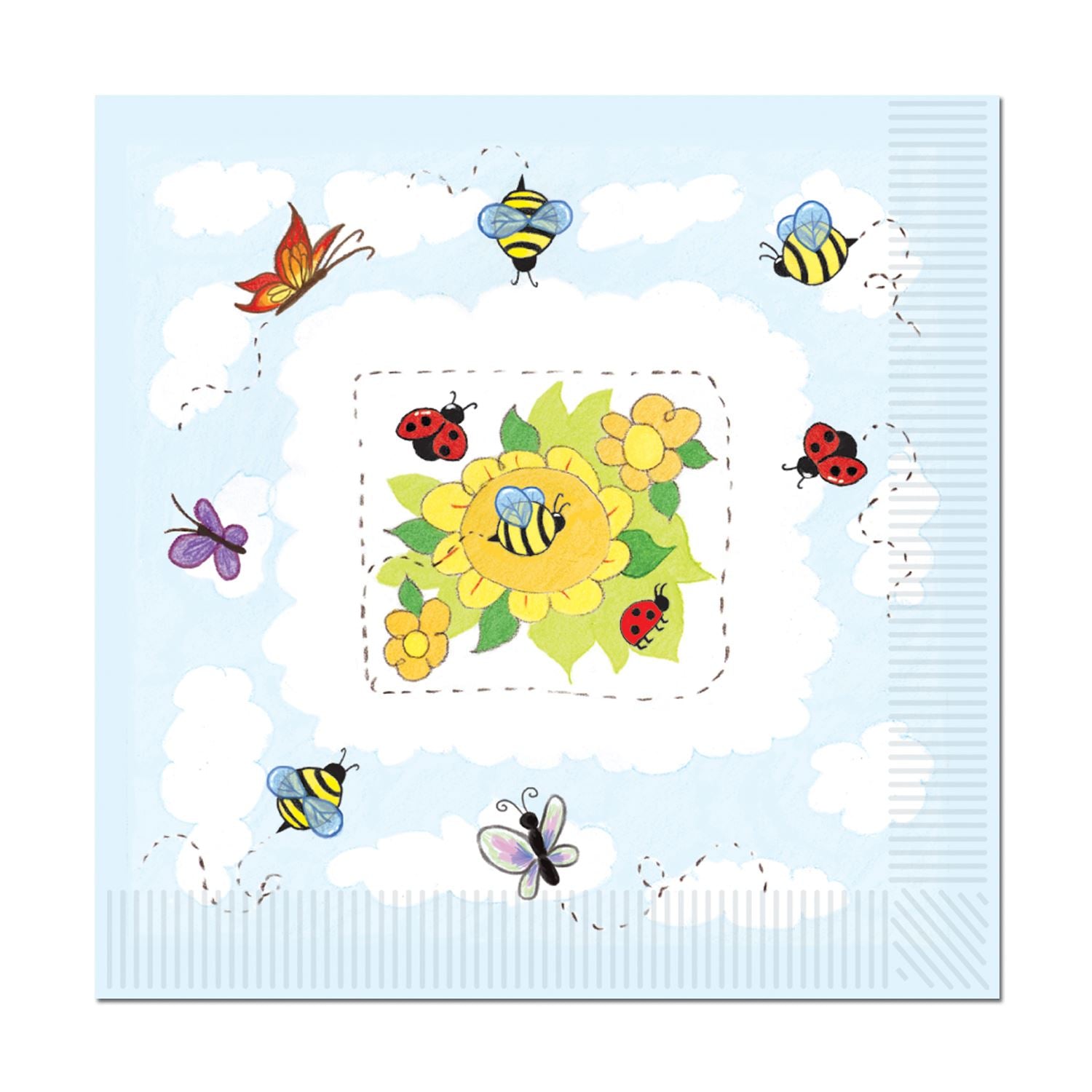 Beistle Garden Luncheon Napkins - Baby Shower | Party Supply | Decoration