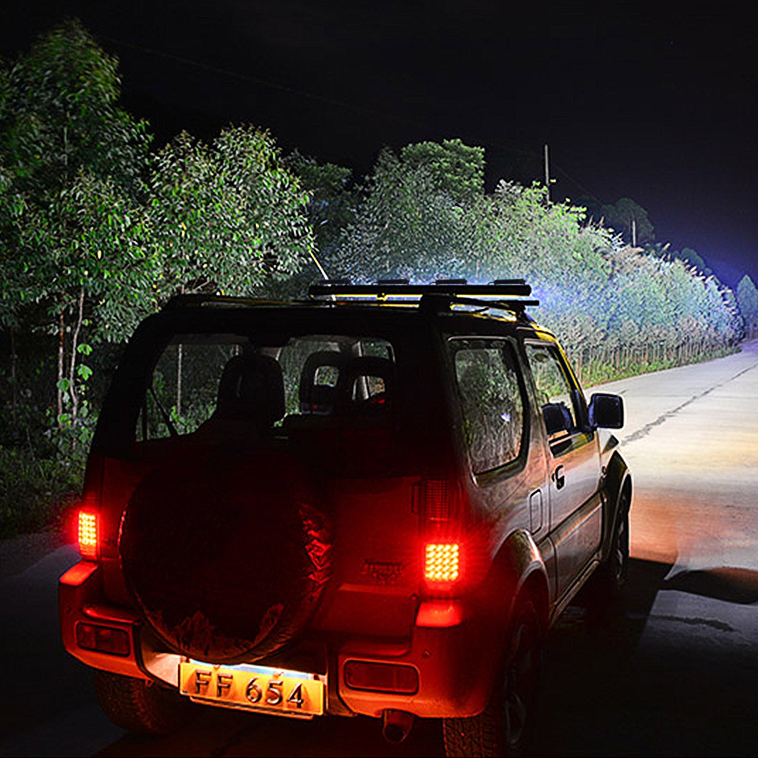 7" LED Light Bar Single Row Offroad Spot Lights 18W Ultra Slim Straight Work