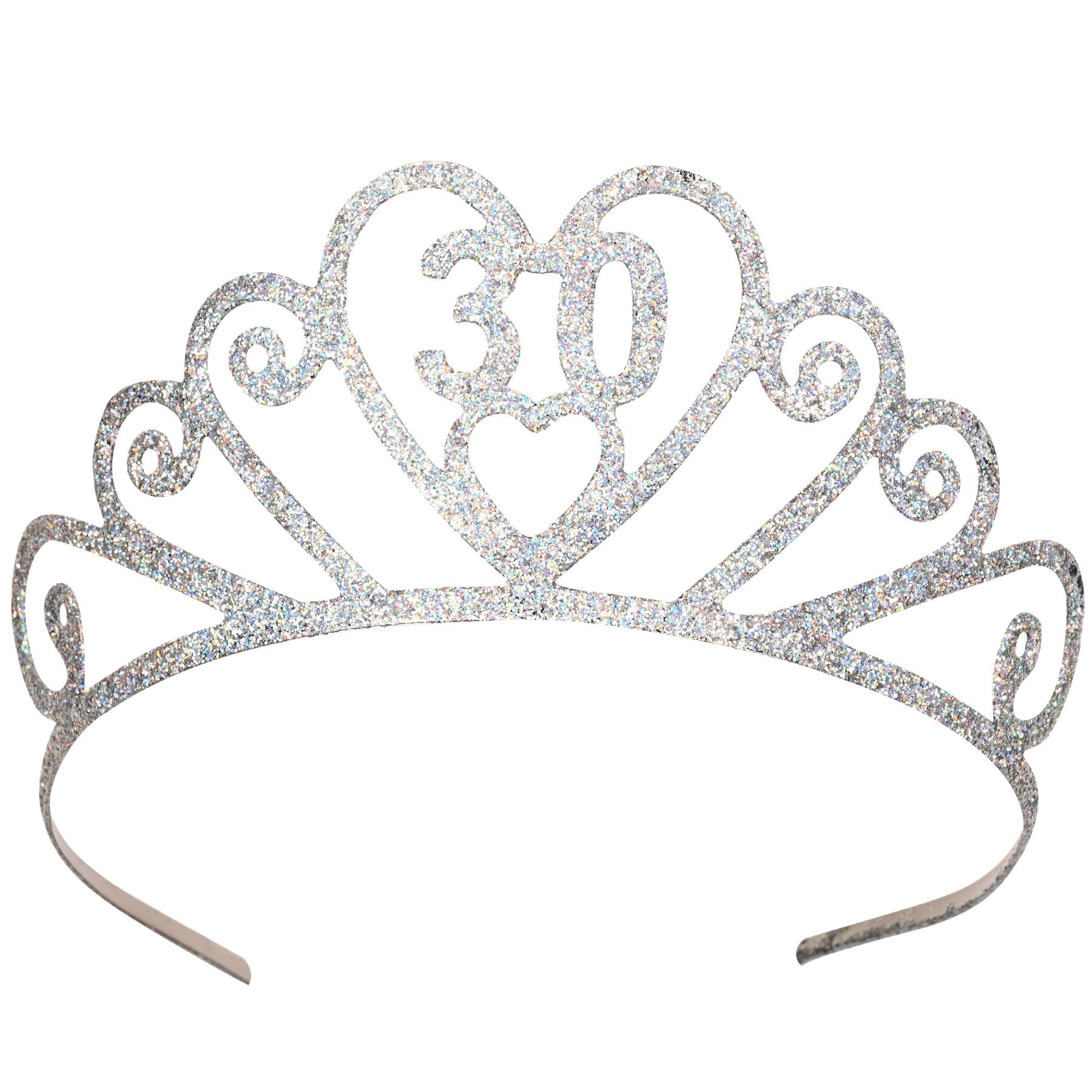Beistle Glittered 30 Tiara - Birthday-Age Specific | Party Supply | Decoration