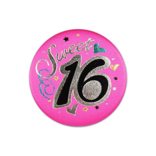 Beistle Sweet Sixteen Satin Button - Sweet 16 | Party Supply | Decoration