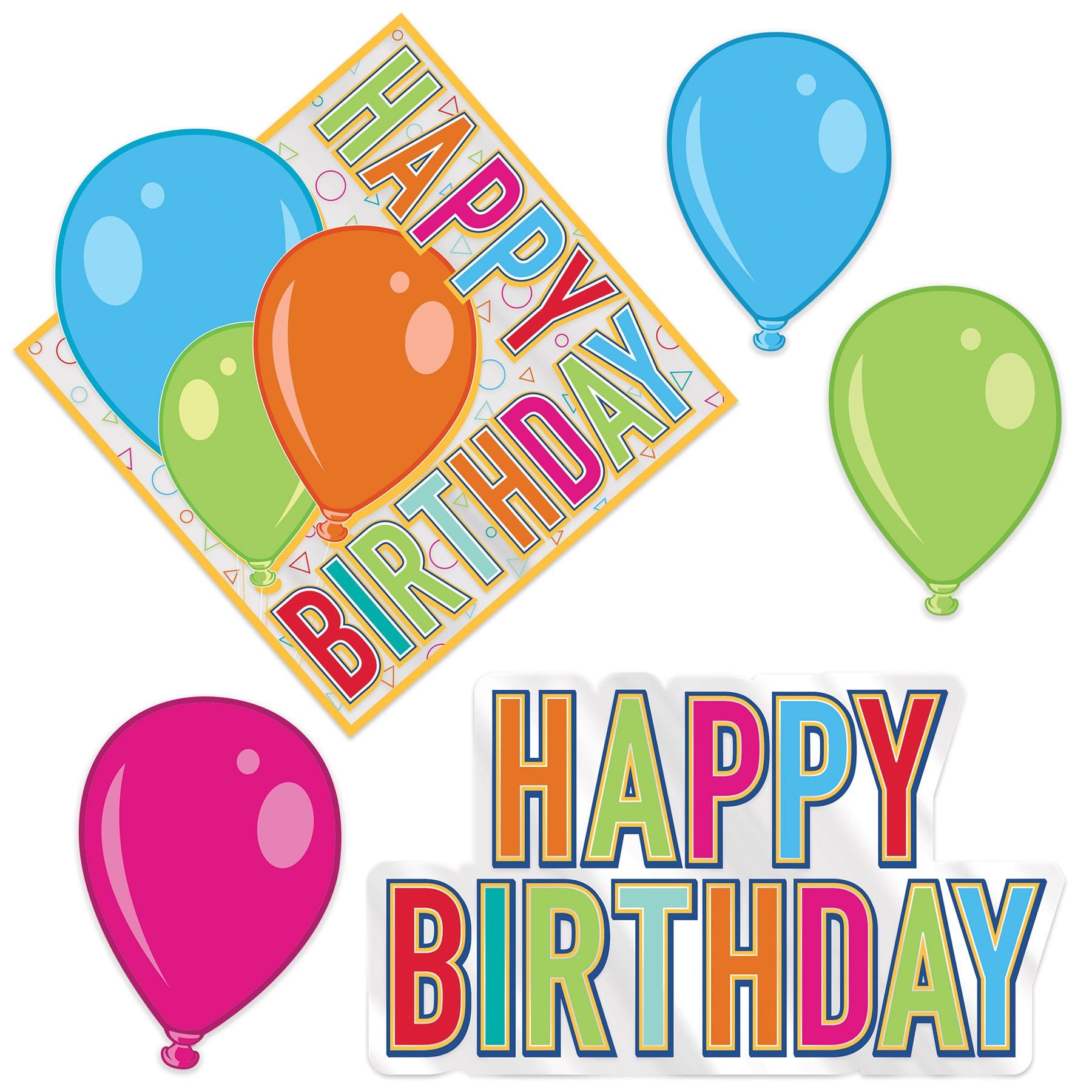 Beistle Plastic Happy Birthday Cutouts | Party Supply | Decoration