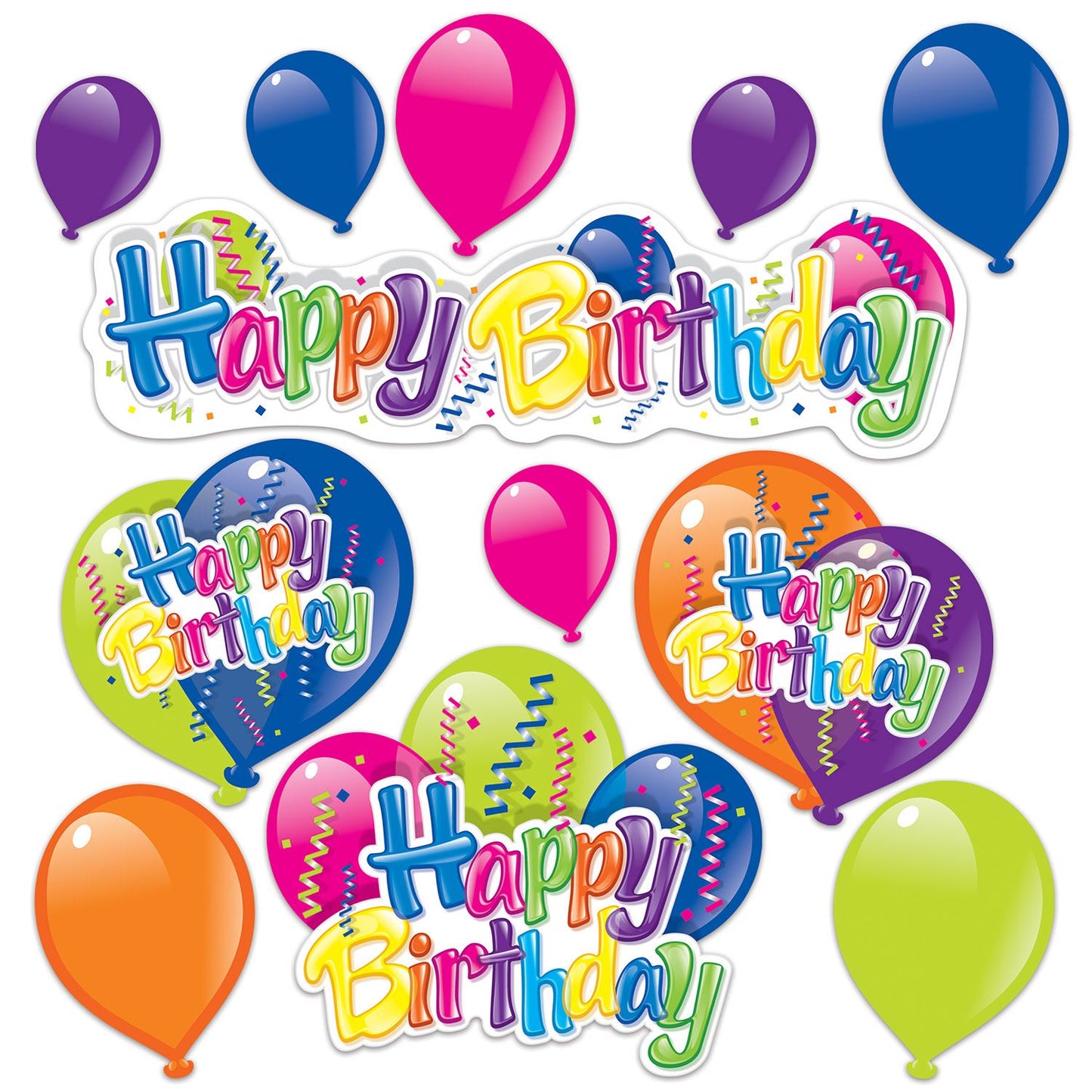 Beistle Happy Birthday Cutouts | Party Supply | Decoration