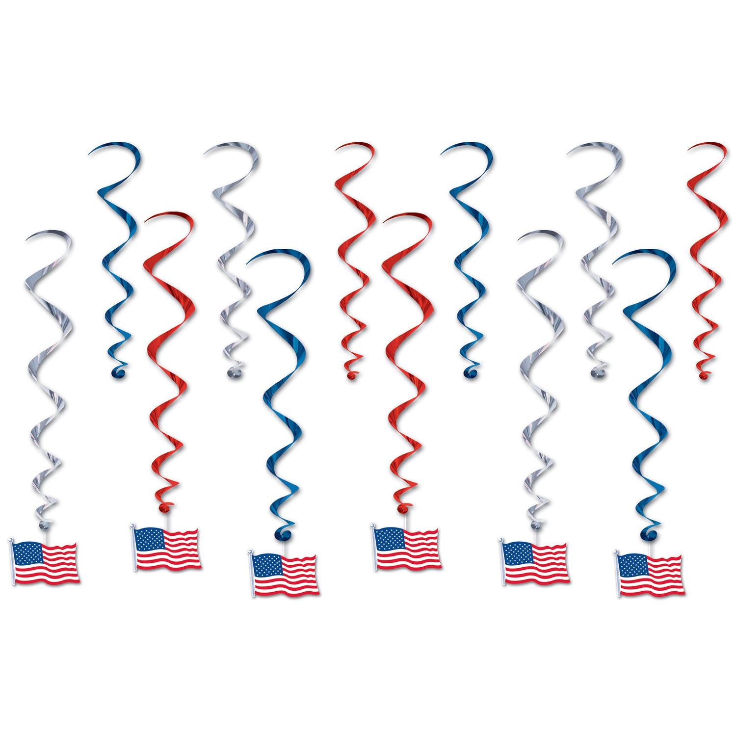 Beistle American Flag Whirls - Patriotic | Party Supply | Decoration