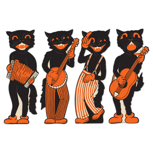 Beistle Scat Cat Band Cutouts - Halloween-Vintage | Party Supply | Decoration