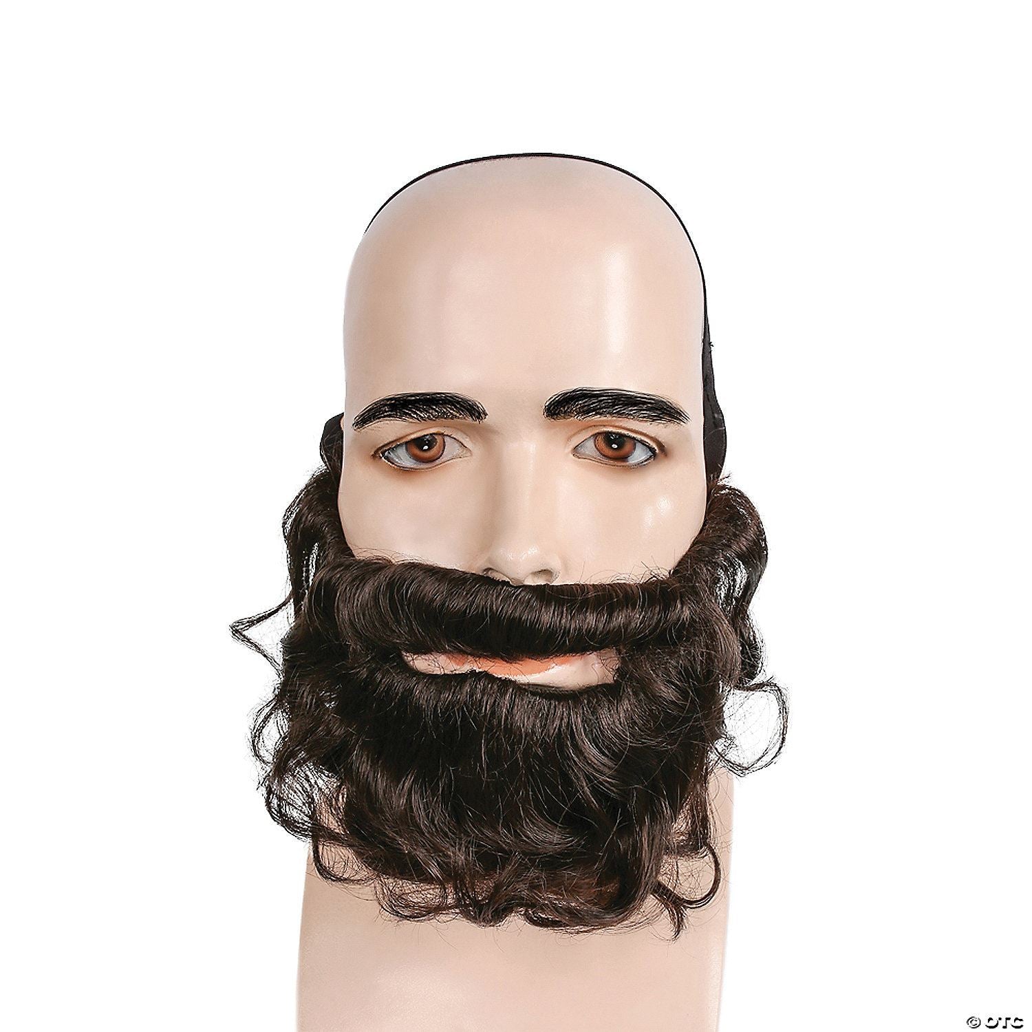 Adults Brown Bargain Biblical Beard with Mustache | Brown-Medium