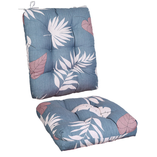 2Pcs Rocking Chair Cushion Upper And Lower Back And Seat Sets with Non-Slip 0076
