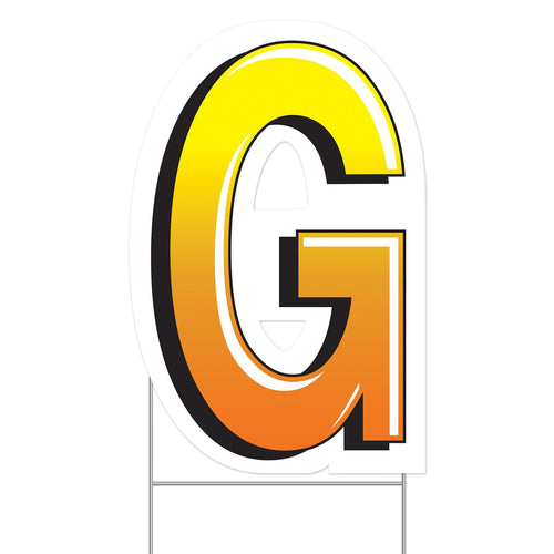 Beistle Plastic "G" Yard Sign - General Occasion | Party Supply | Decoration