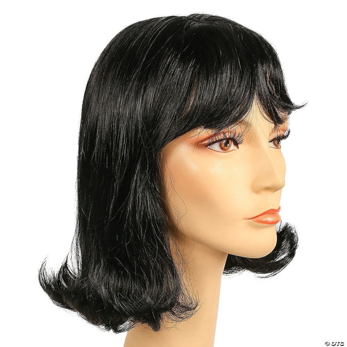 Womens Banged Prom Pageboy Wig | Black