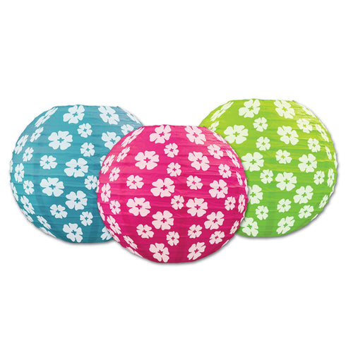 Beistle Hibiscus Paper Lanterns - Luau | Party Supply | Decoration