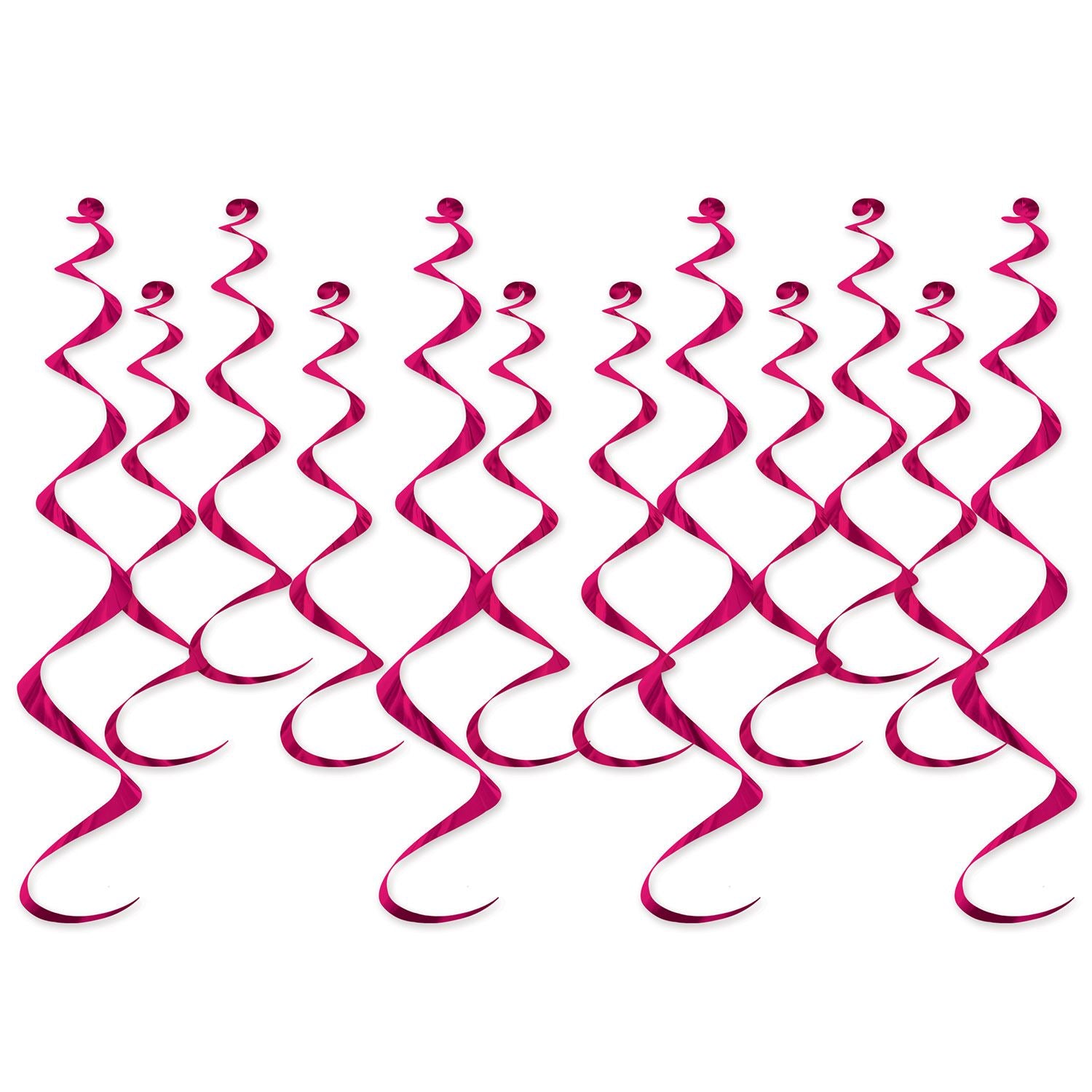 Beistle Metallic Whirls - Cerise - General Occasion | Party Supply