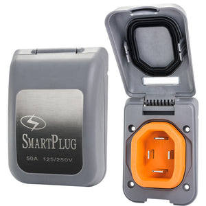 SmartPlug 50 AMP Male Non-Metallic Inlet Cover - Grey [BM50PG]