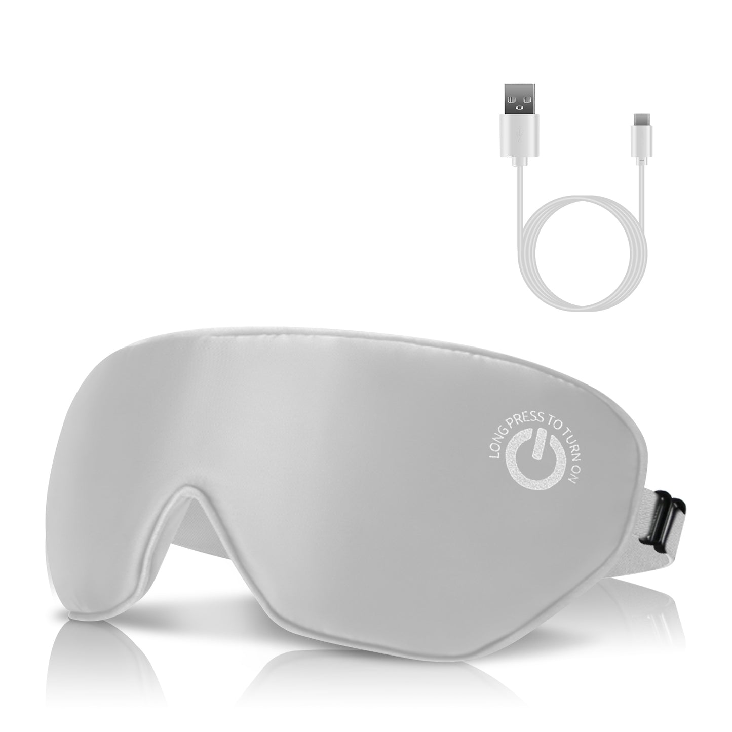 Cordless Heated Eye Mask Silk Sleep Eye Compress Mask For Dry Eyes Washable 0117