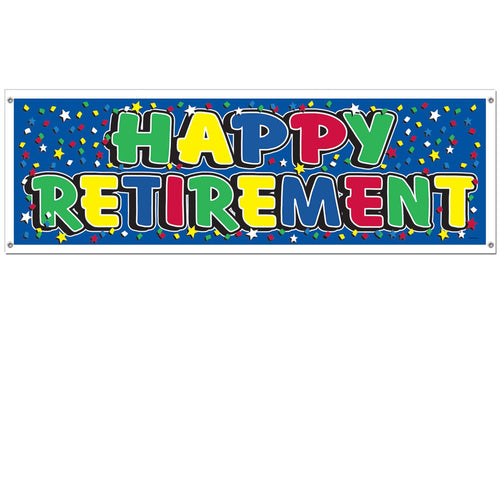 Beistle Retirement Sign Banner | Party Supply | Decoration