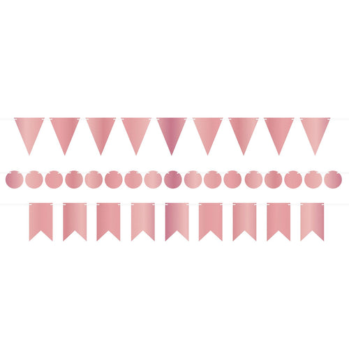 Beistle Foil Mini Streamer Kit - Rose Gold - General Occasion | Party Supply