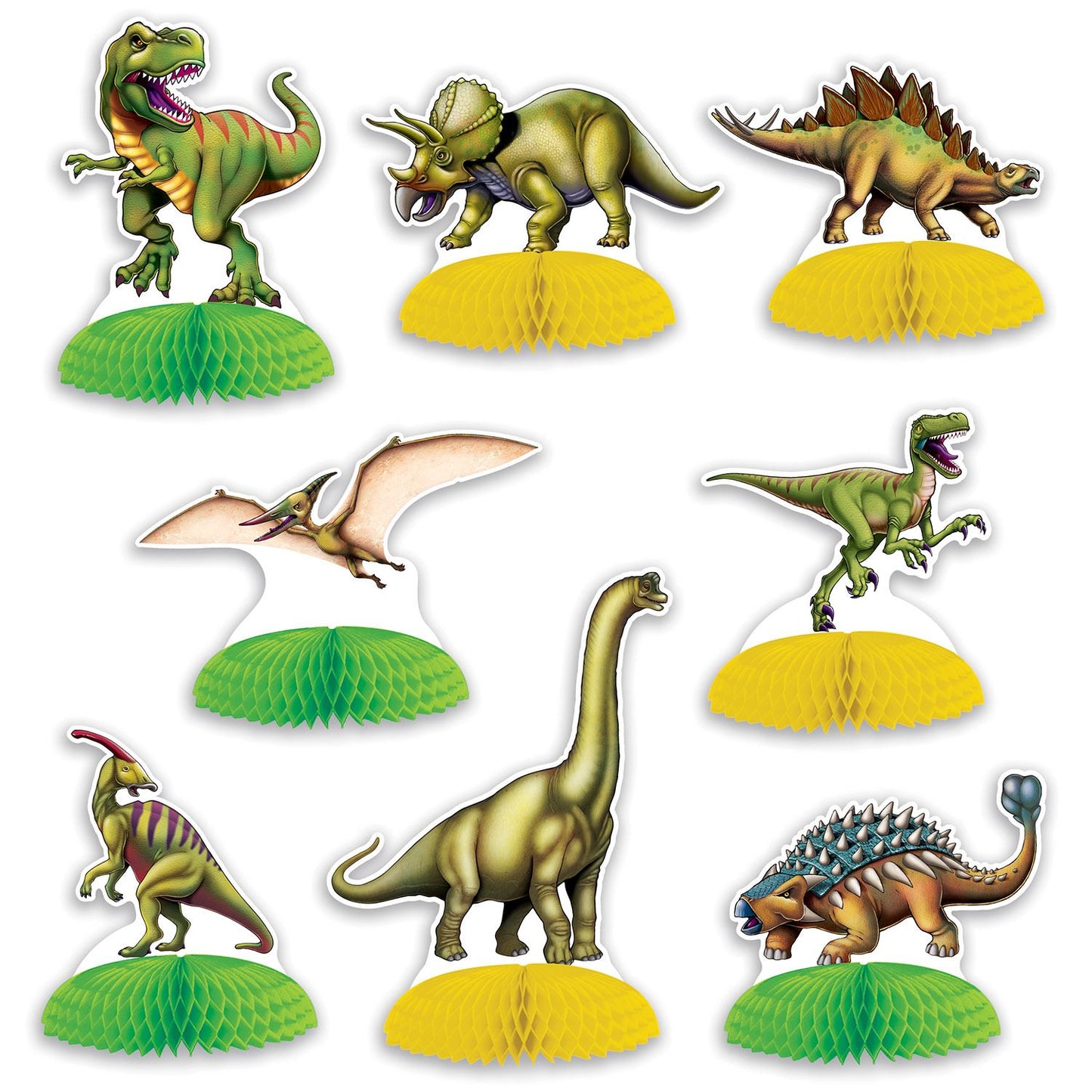 Beistle Dinosaur Mini Centerpieces - Dinosaurs | Party Supply | Decoration