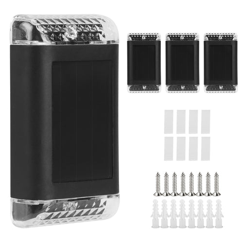 4Pack Solar Powered Wall Sconce Light IP55 Waterproof Rechargeable Optical