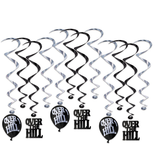 Beistle Over The Hill Whirls - 12 Pieces - Over-The-Hill | Party Supply